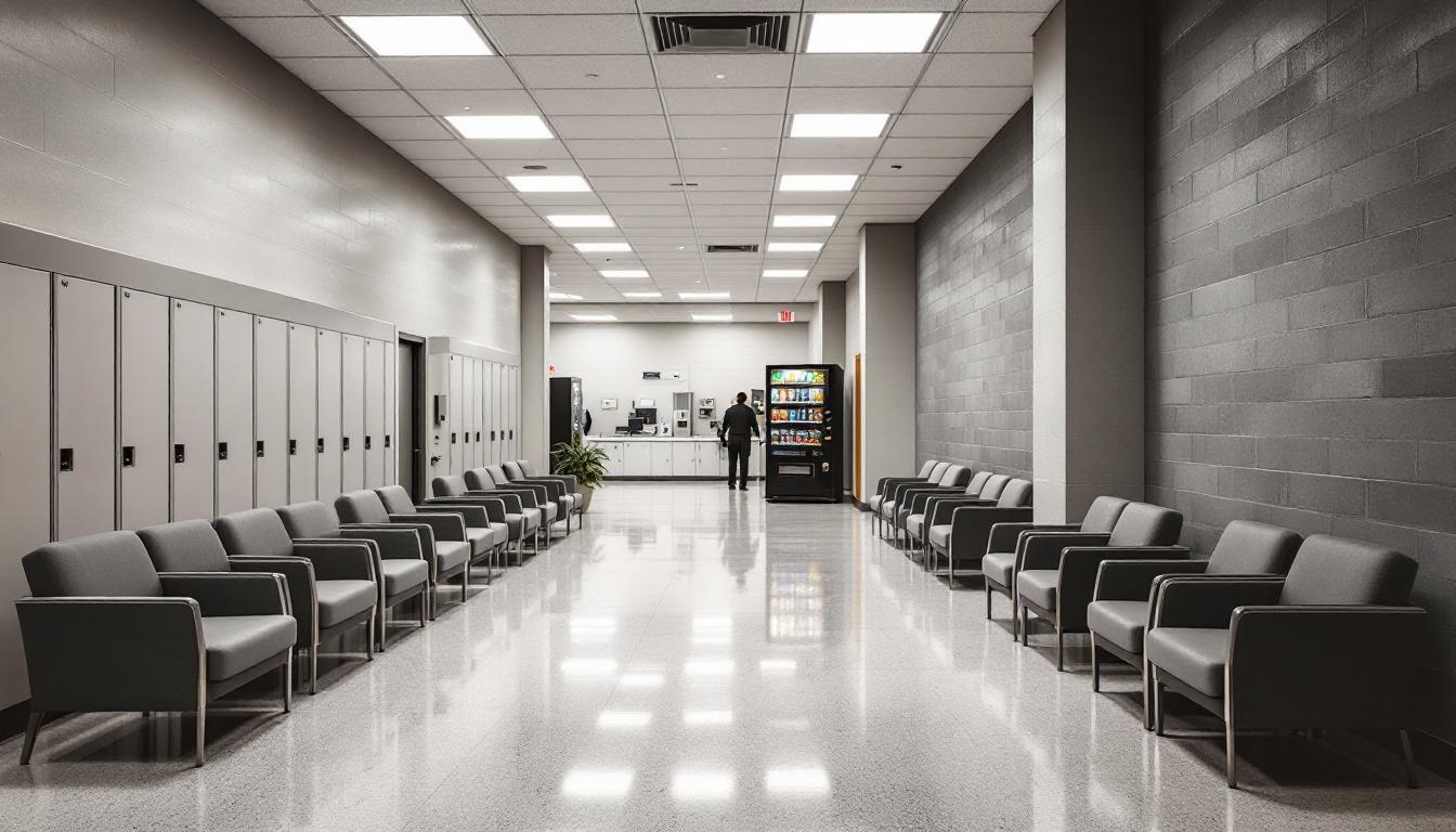 Visitation area at Grand Traverse Jail Detention