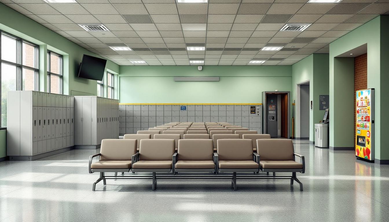 Visitation facilities and waiting area at Vanderburgh County Sheriff
