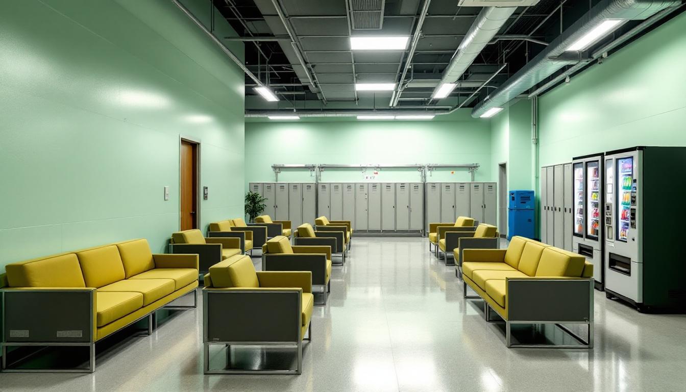 Visitation area at Indiana State Prison