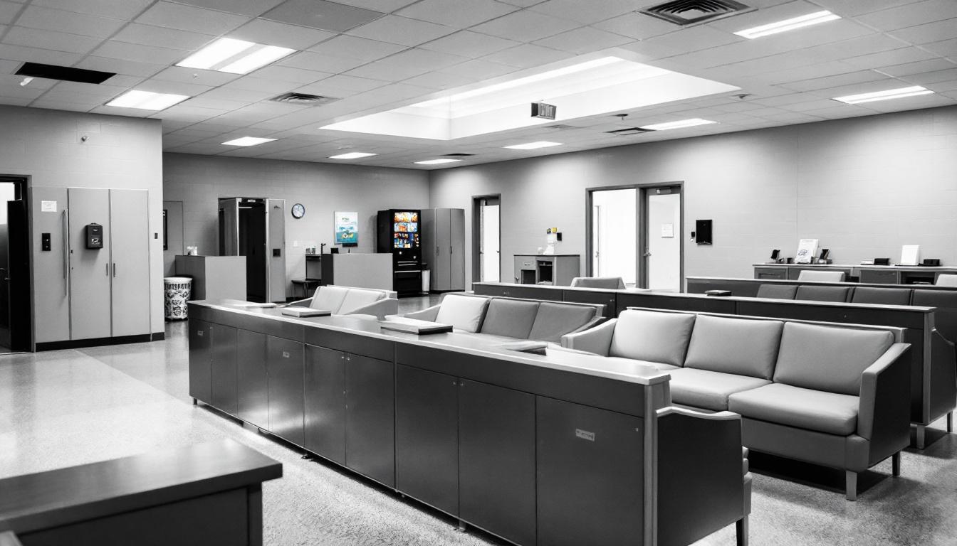 Visitation facilities and waiting area at Marion County Jail