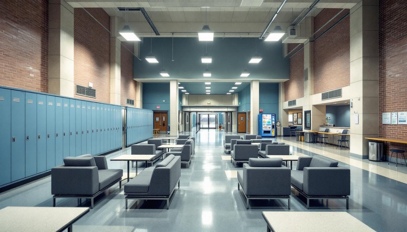 Visitation facilities and waiting area at Lake County Jail