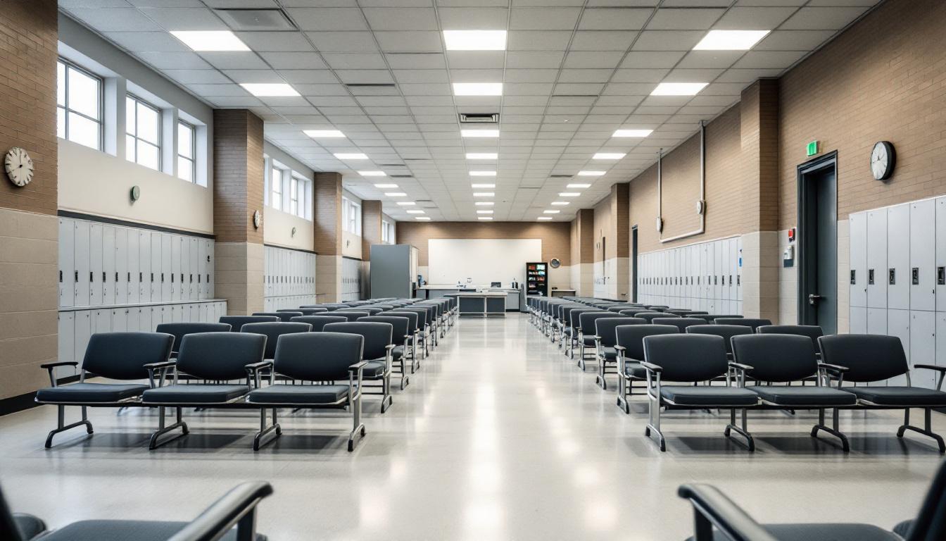Visitation facilities and waiting area at FCI Terre Haute