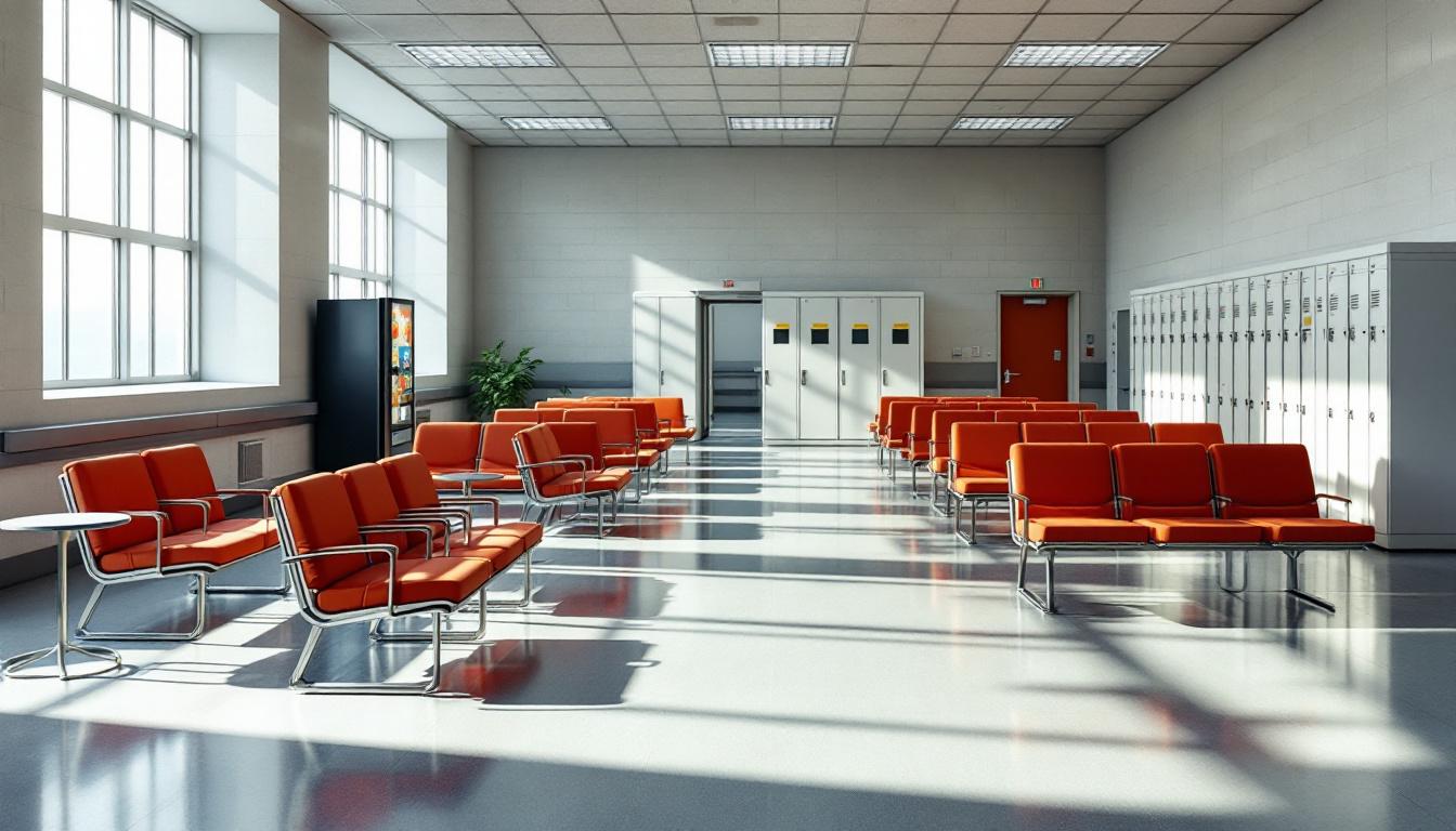 Visitation area at Putnamville Correctional Facility