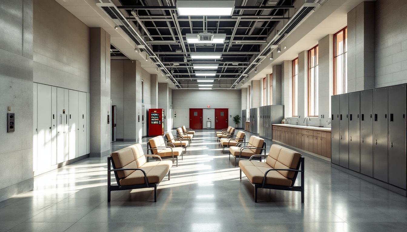 Visitation facilities and waiting area at Wabash Valley Correctional Facility