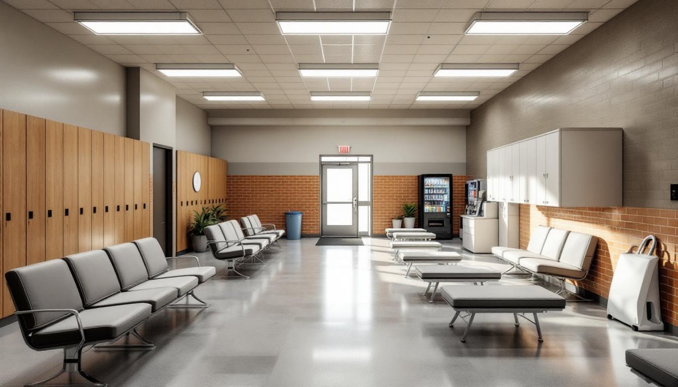 Visitation facilities and waiting area at Short Term Offender Program