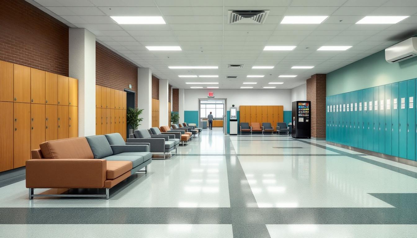 Visitation facilities and waiting area at Putnamville Correctional Facility