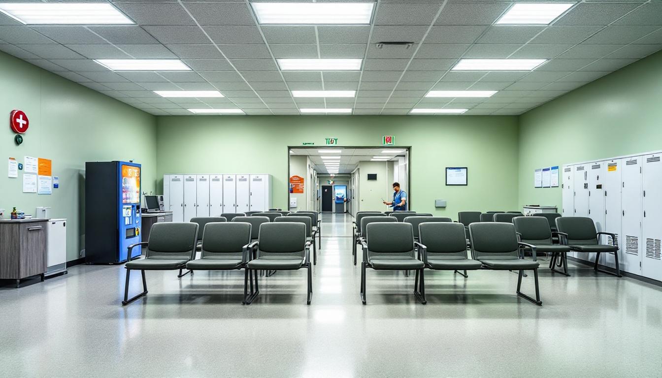 Visitation facilities and waiting area at Clark County Detention Center