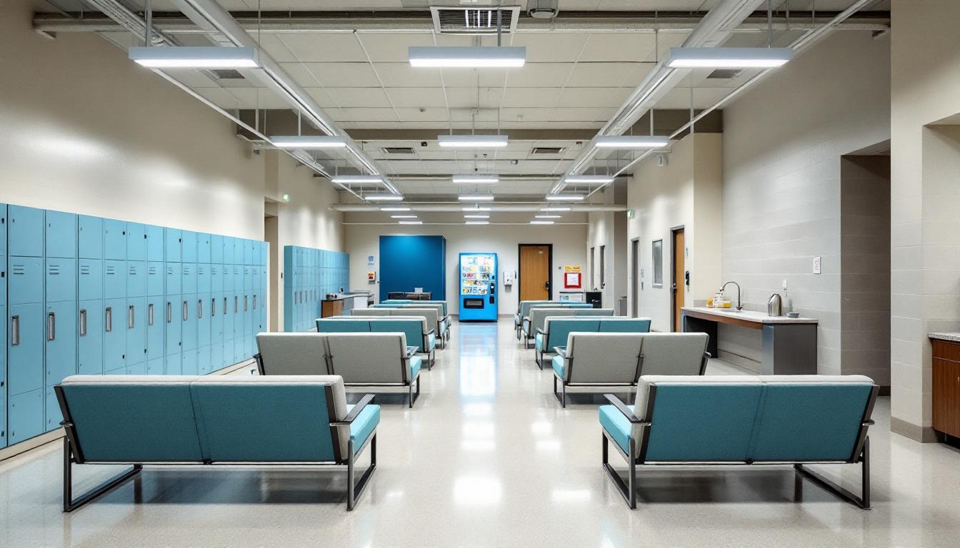Visitation facilities and waiting area at Daviess County Detention Center