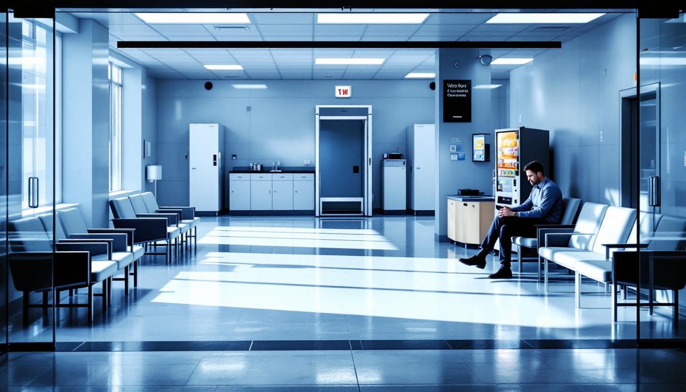 Visitation facilities and waiting area at Wabash Valley Correctional Facility