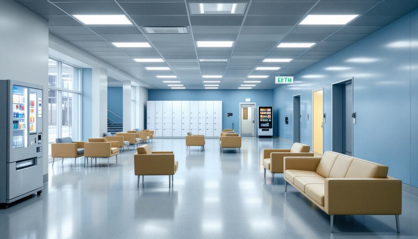Visitation facilities and waiting area at Shelby County Jail
