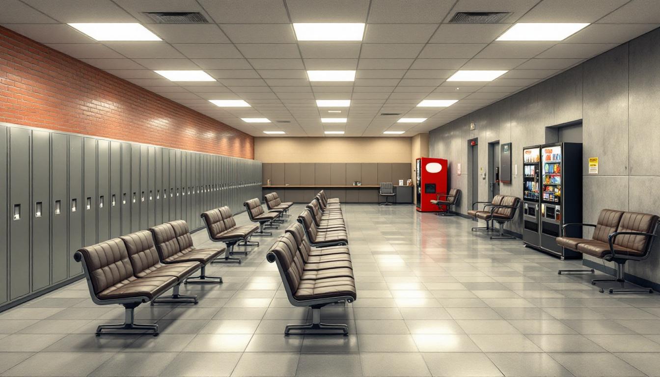 Visitation facilities and waiting area at Randolph County Jail