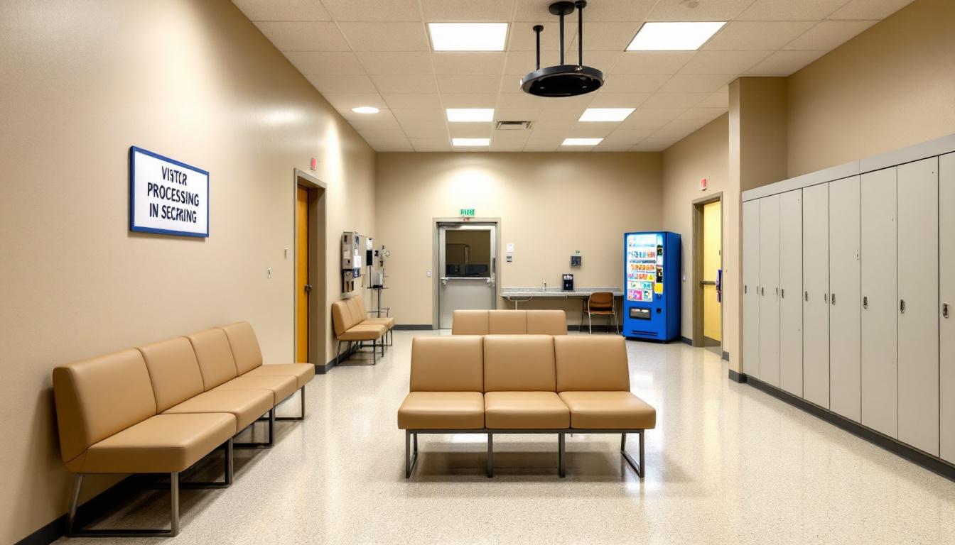 Visitation facilities and waiting area at Montgomery County Jail