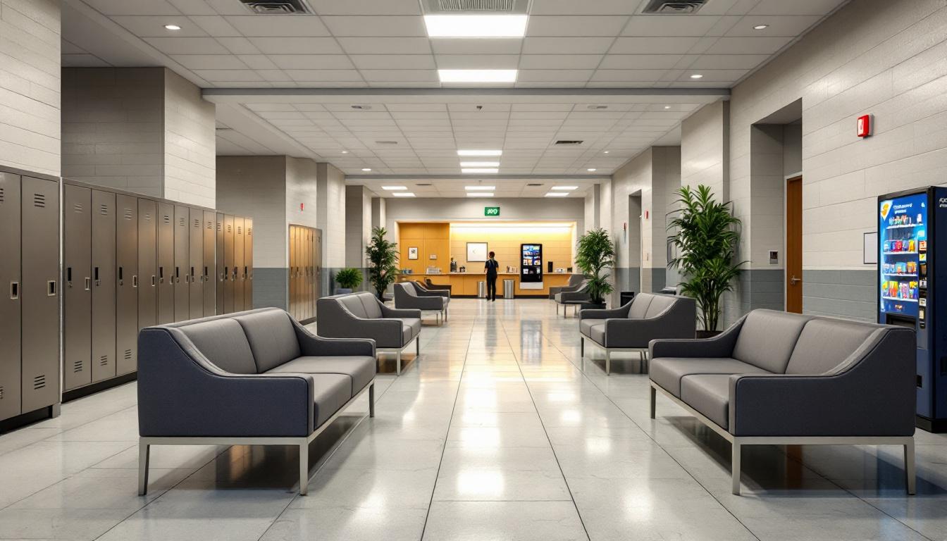 Visitation facilities and waiting area at Jefferson County Corrections