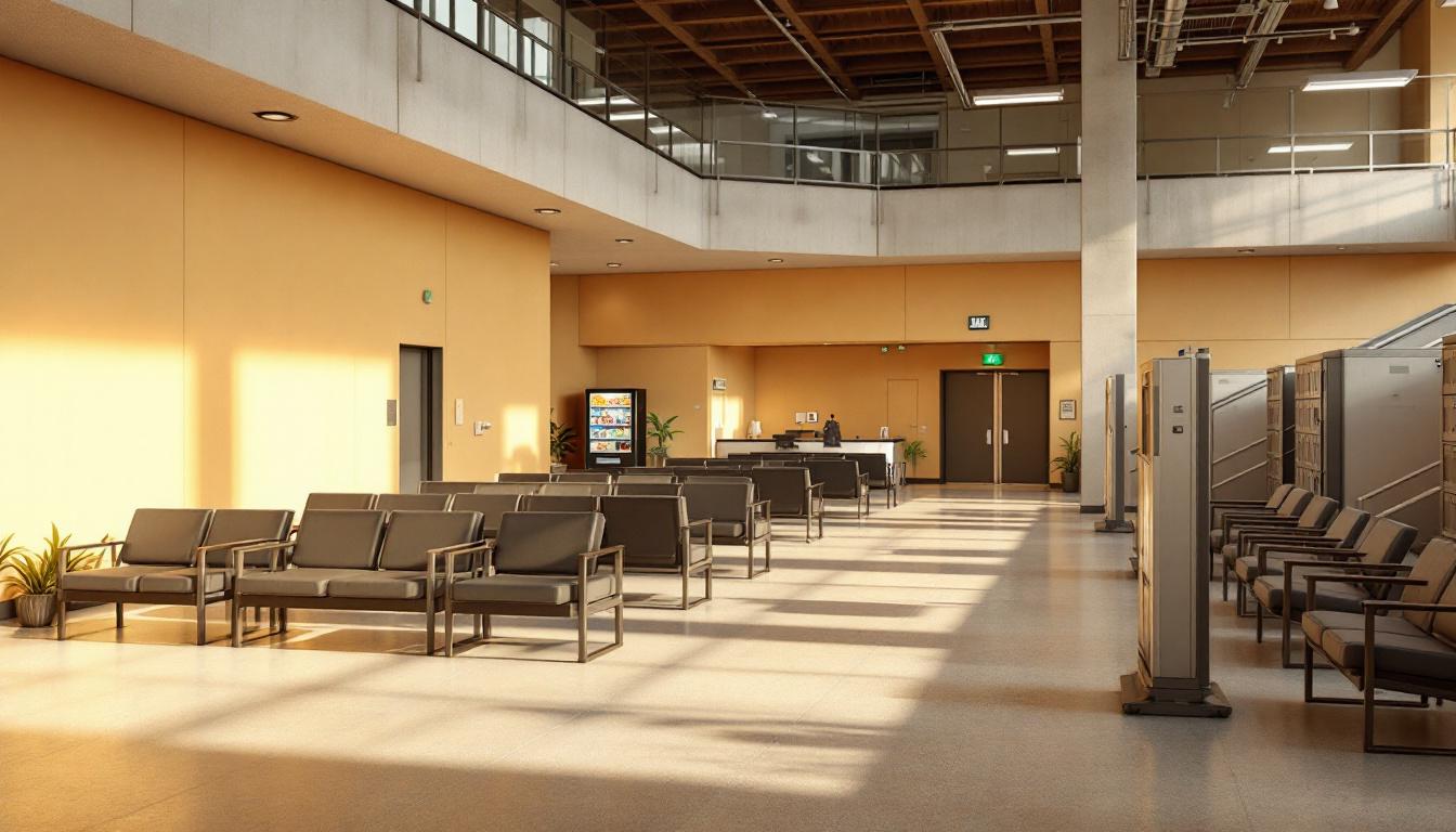 Visitation facilities and waiting area at Lake County Jail