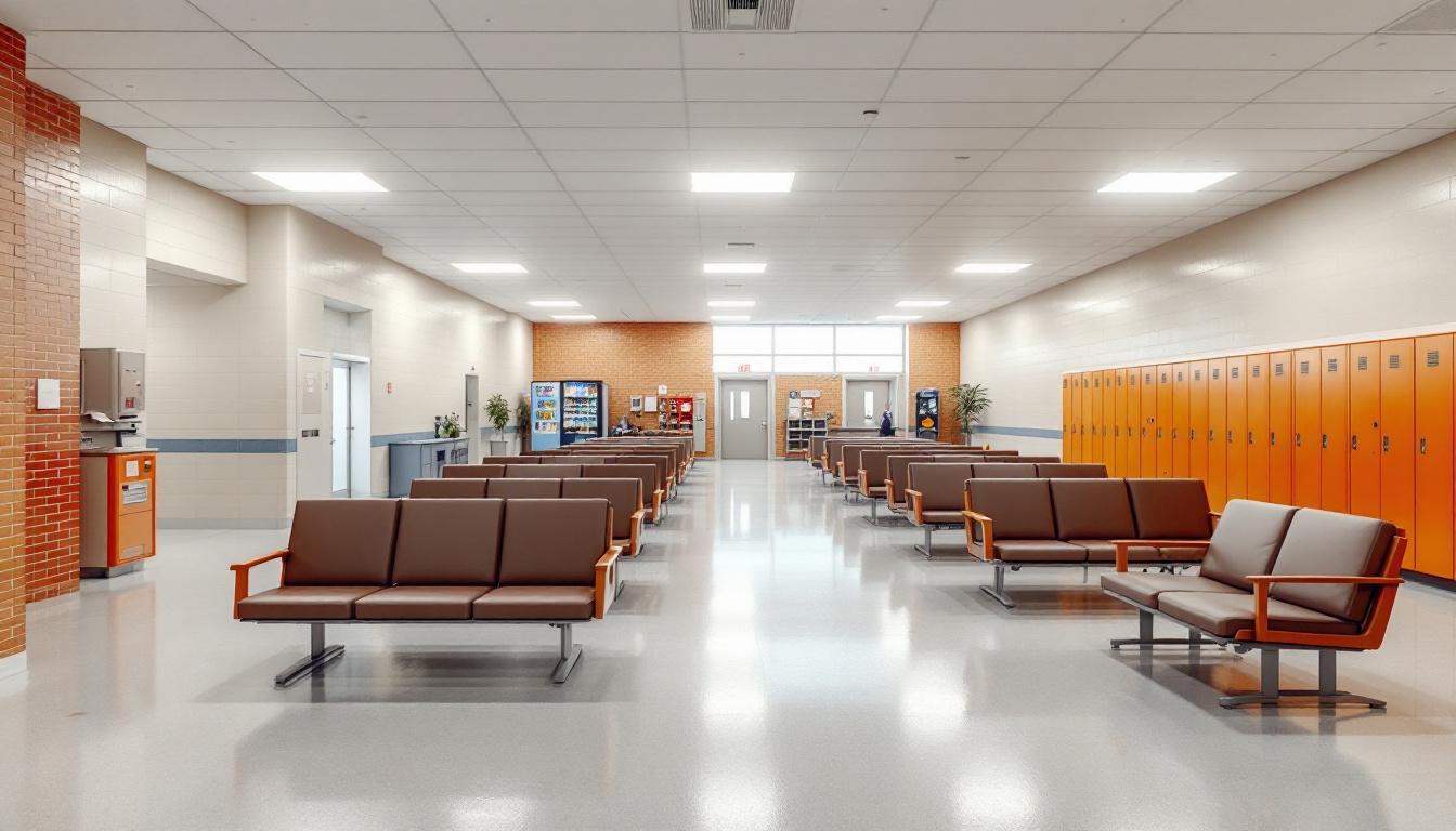 Visitation facilities and waiting area at Gibson County Sheriff's Office