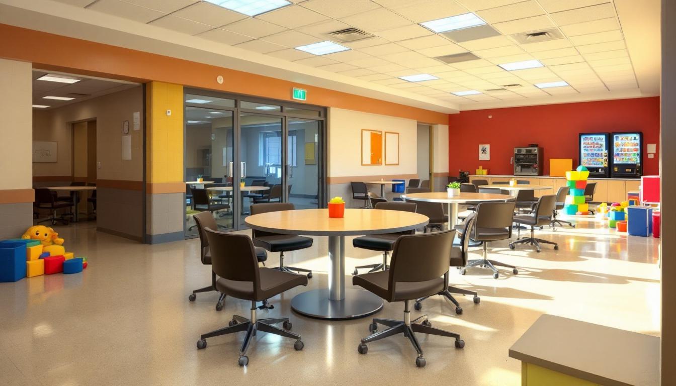 Visitation facilities and waiting area at Henry County Jail