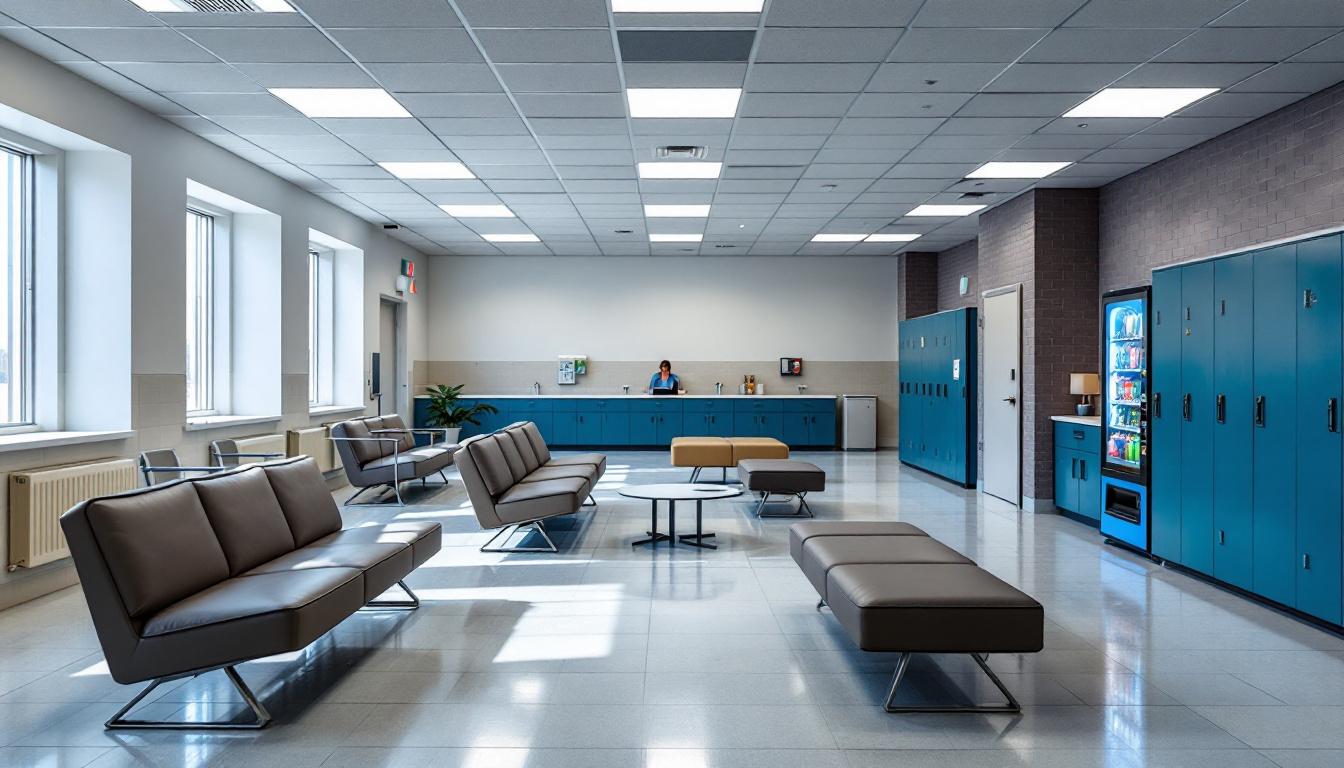 Visitation facilities and waiting area at Rockville Correctional Facility