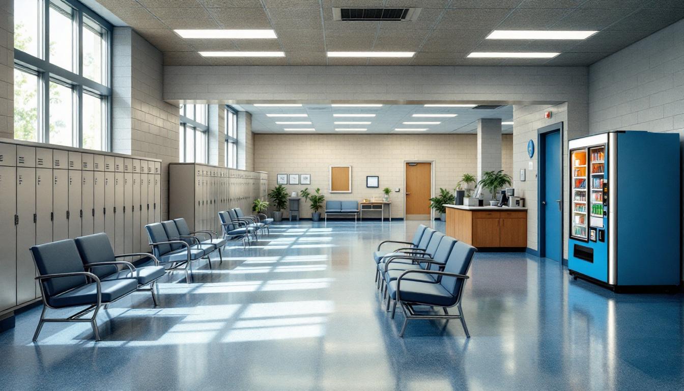 Visitation facilities and waiting area at Noble County Sheriff Office