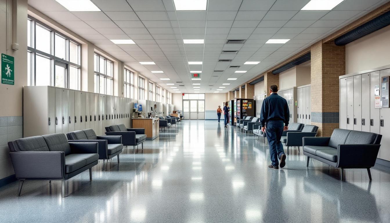 Visitation facilities and waiting area at Monroe County Jail