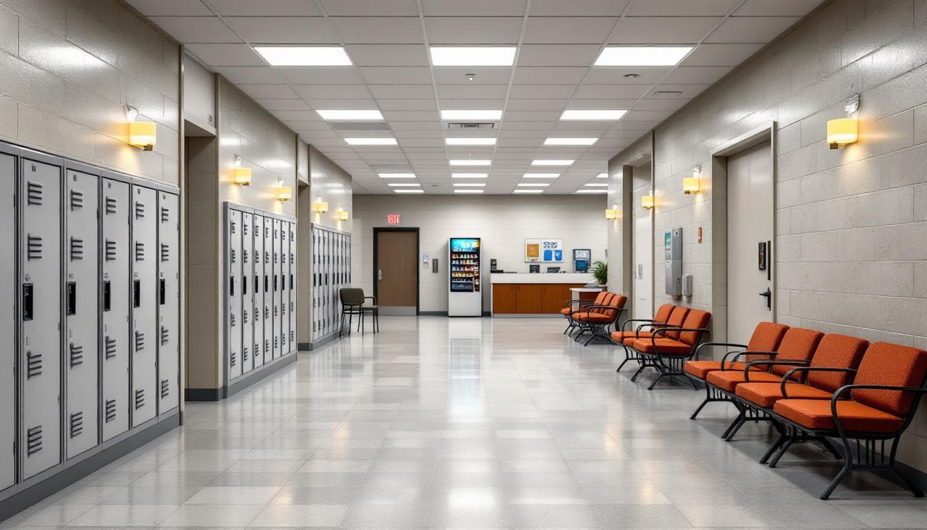 Visitation facilities and waiting area at Fulton County Jail