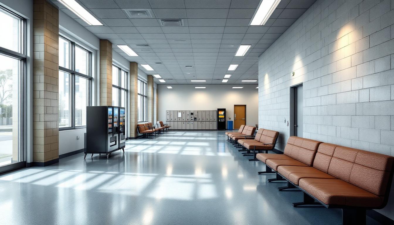 Visitation facilities and waiting area at FCI Terre Haute