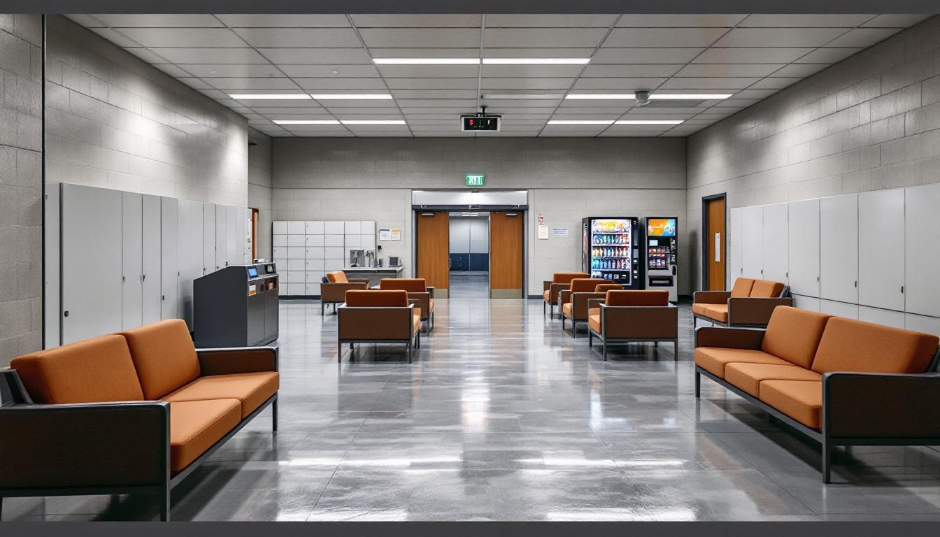 Visitation area at Wayne County Jail