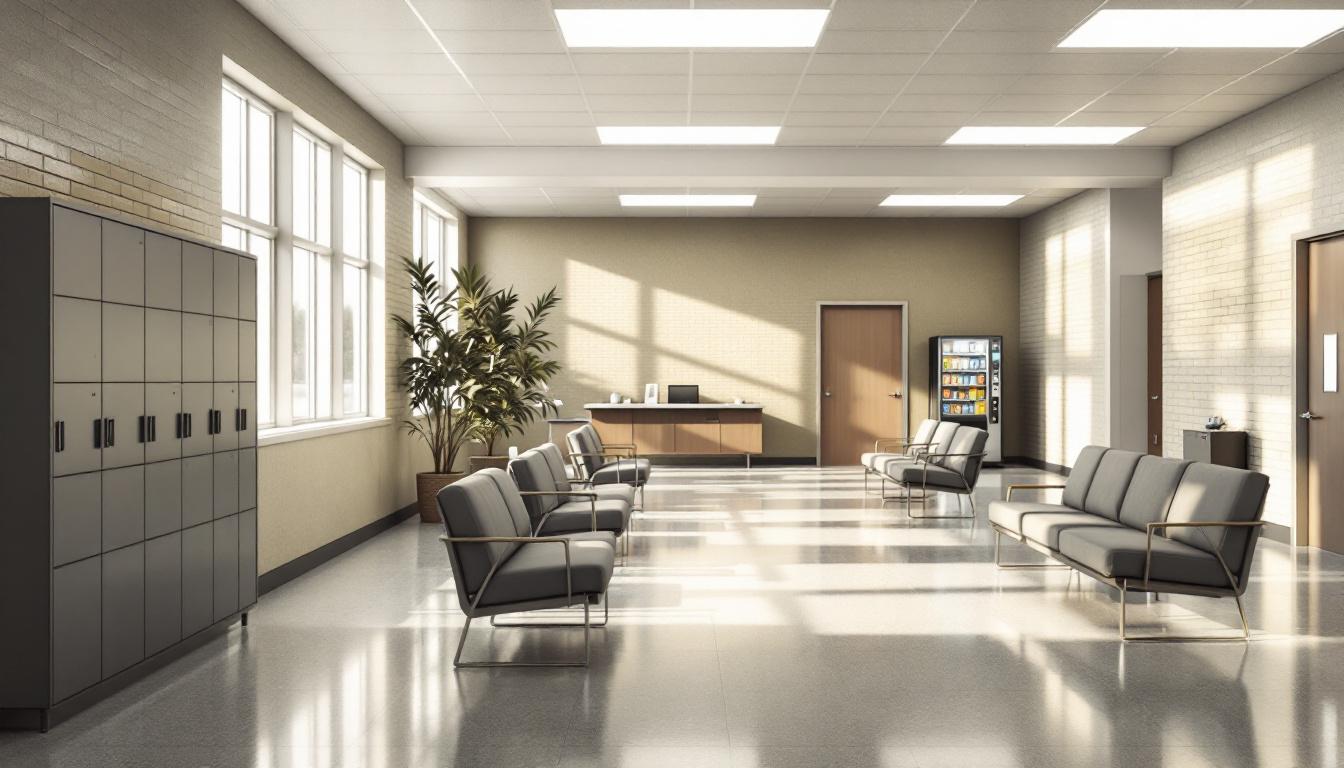 Visitation facilities and waiting area at Dubois County Security Center