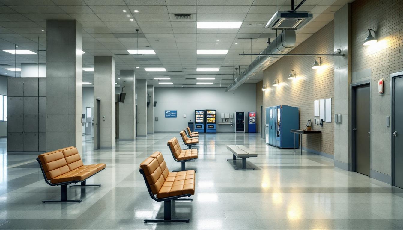 Visitation facilities and waiting area at Knox County Jail