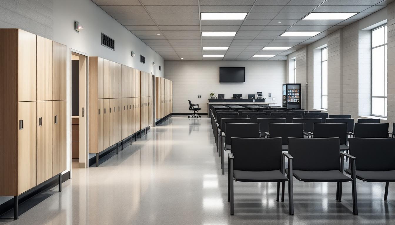 Visitation facilities and waiting area at Franklin County Civil Defense