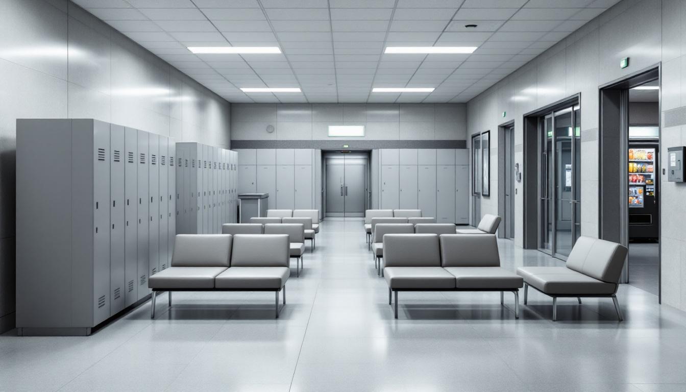 Visitation facilities and waiting area at Fulton Reception and Diagnostic Center
