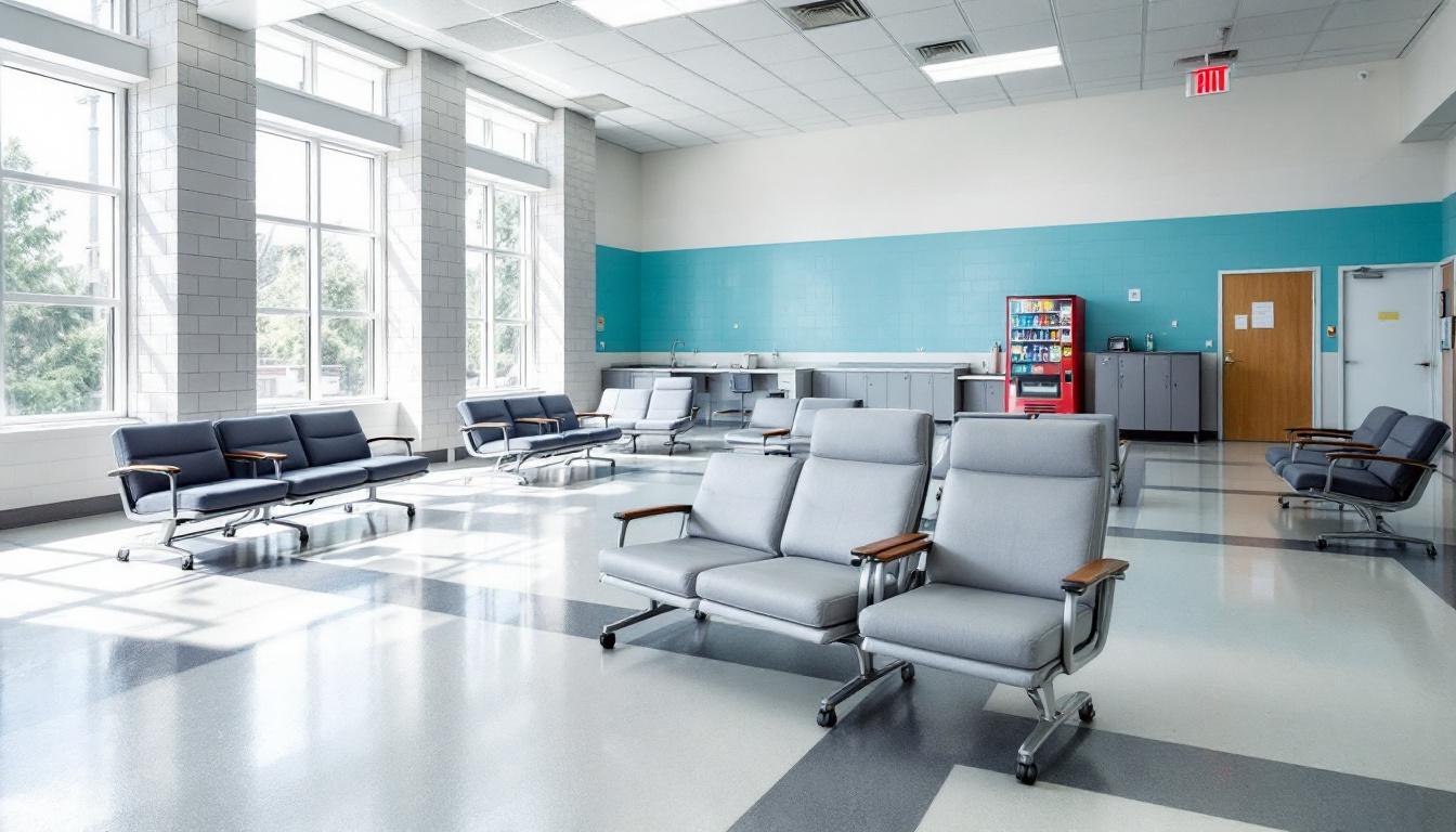 Visitation facilities and waiting area at Christian County Missouri Sheriff's Office
