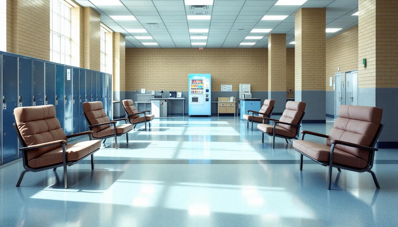 Visitation facilities and waiting area at South Central Correctional Center