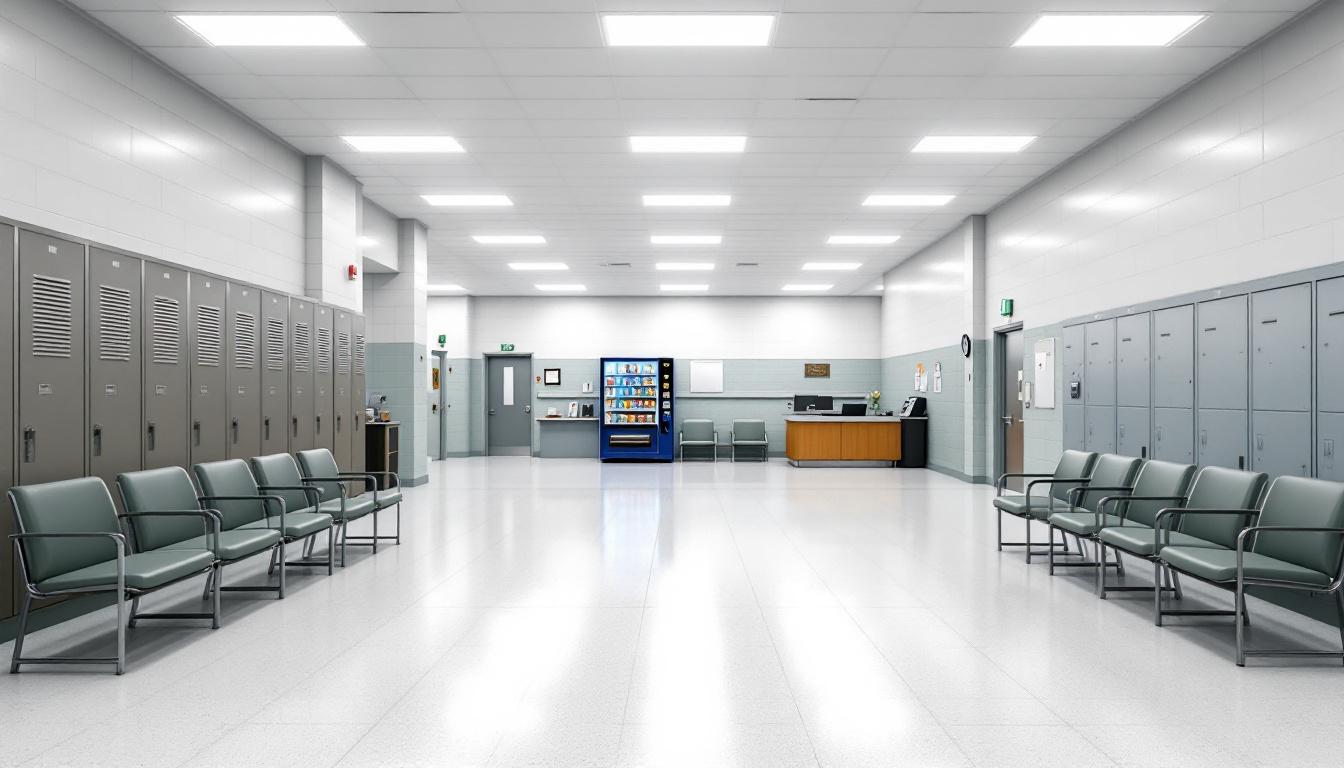 Visitation facilities and waiting area at Probation & Parole Department