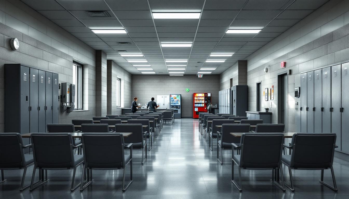 Visitation facilities and waiting area at Ste Genevieve County Jail