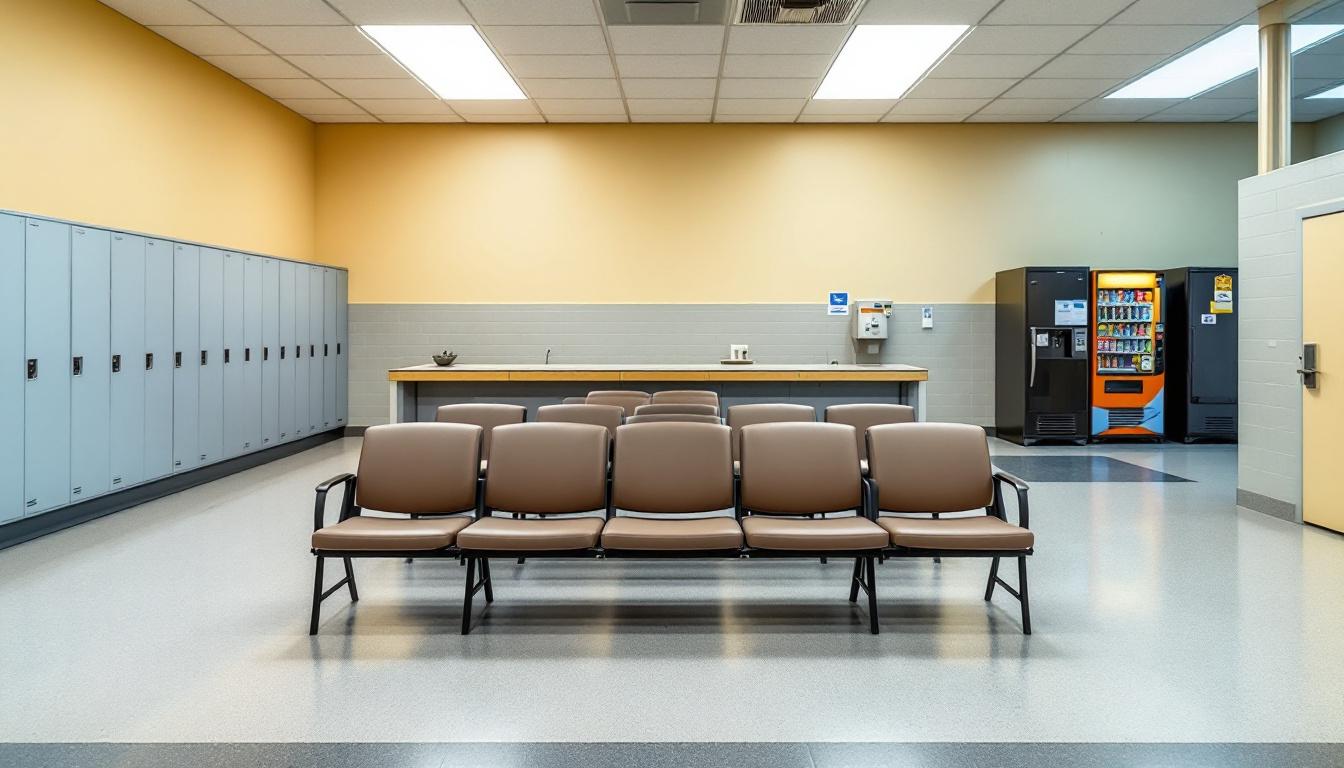 Visitation facilities and waiting area at Randolph County Jail