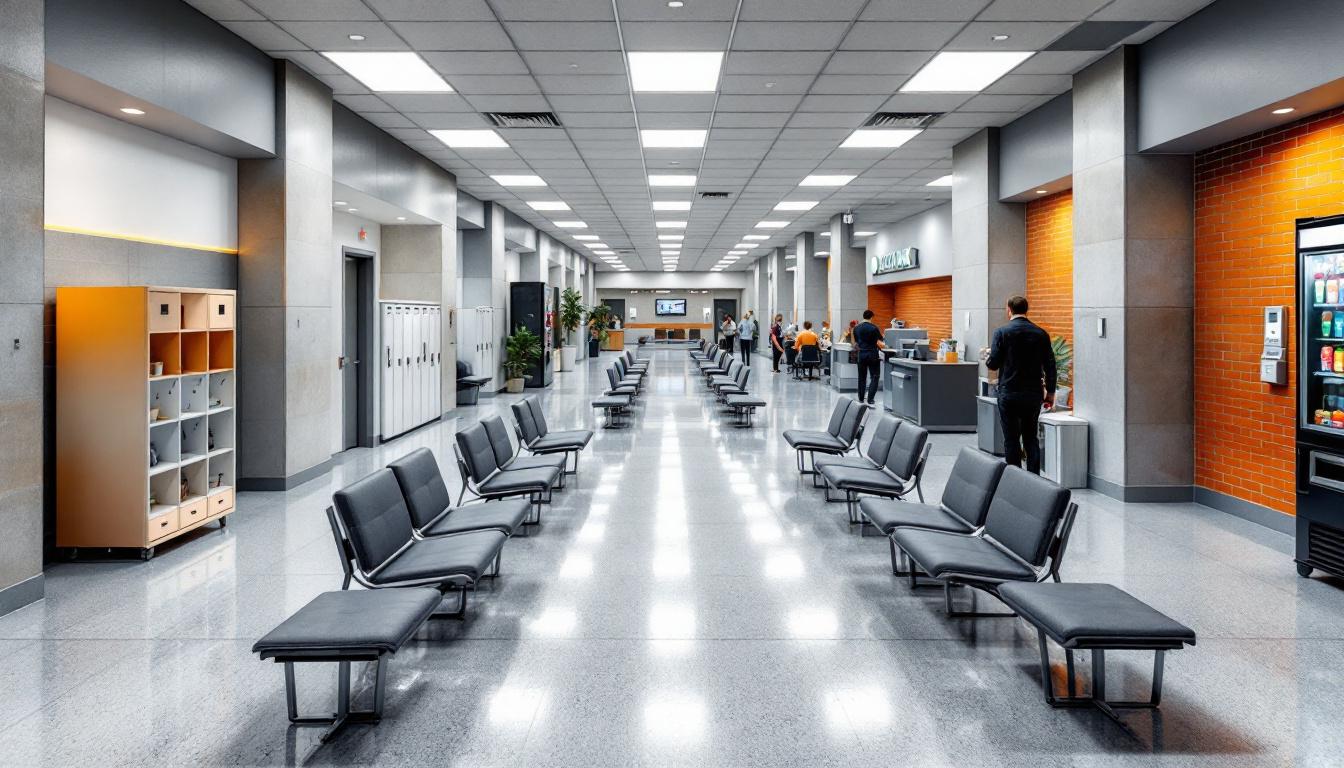 Visitation facilities and waiting area at Andrew County Sheriff's Office & Jail