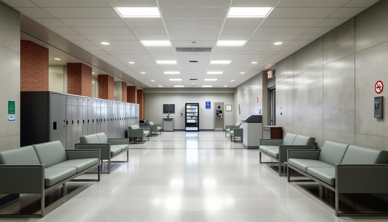 Visitation facilities and waiting area at Jackson County Corrections