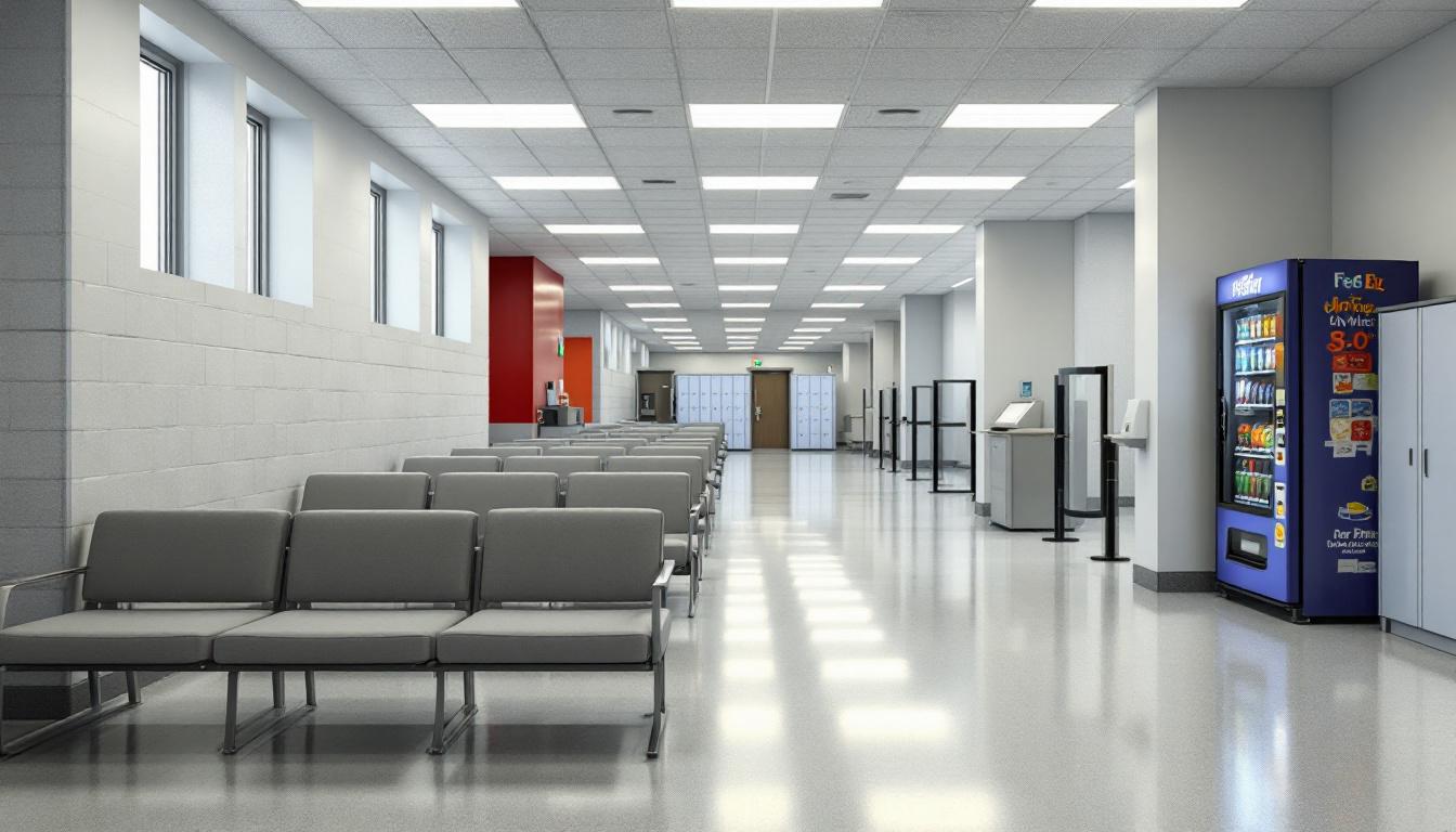 Visitation facilities and waiting area at Greene County Jail Bondsman / Visitation / Release