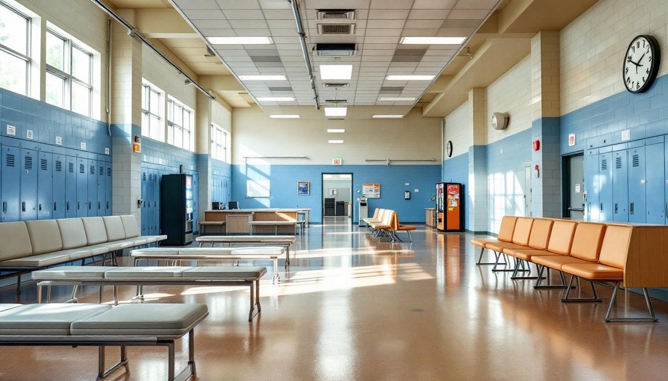 Visitation facilities and waiting area at Lafayette County Sheriff