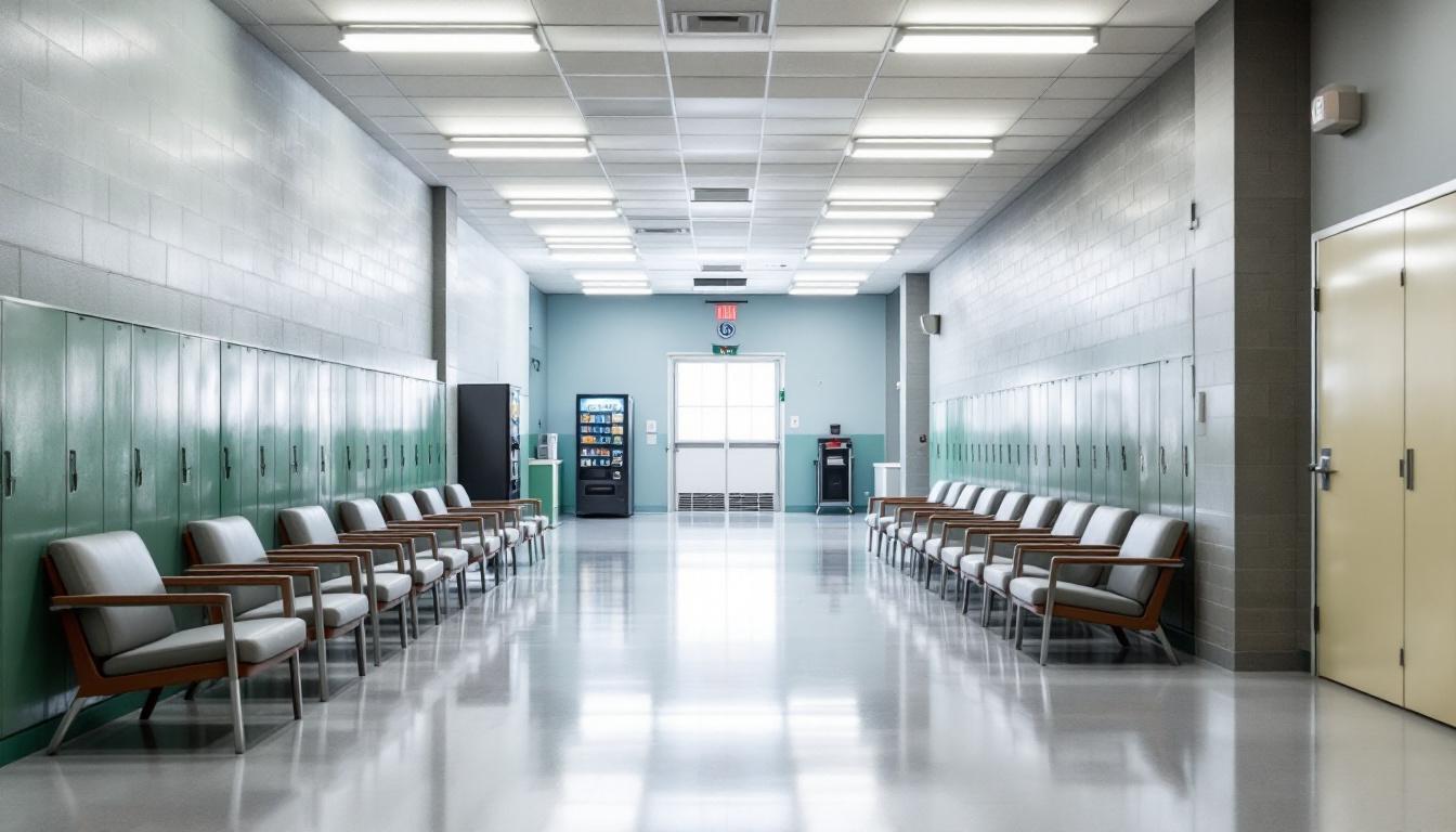 Visitation facilities and waiting area at Stoddard County Sheriff's Office