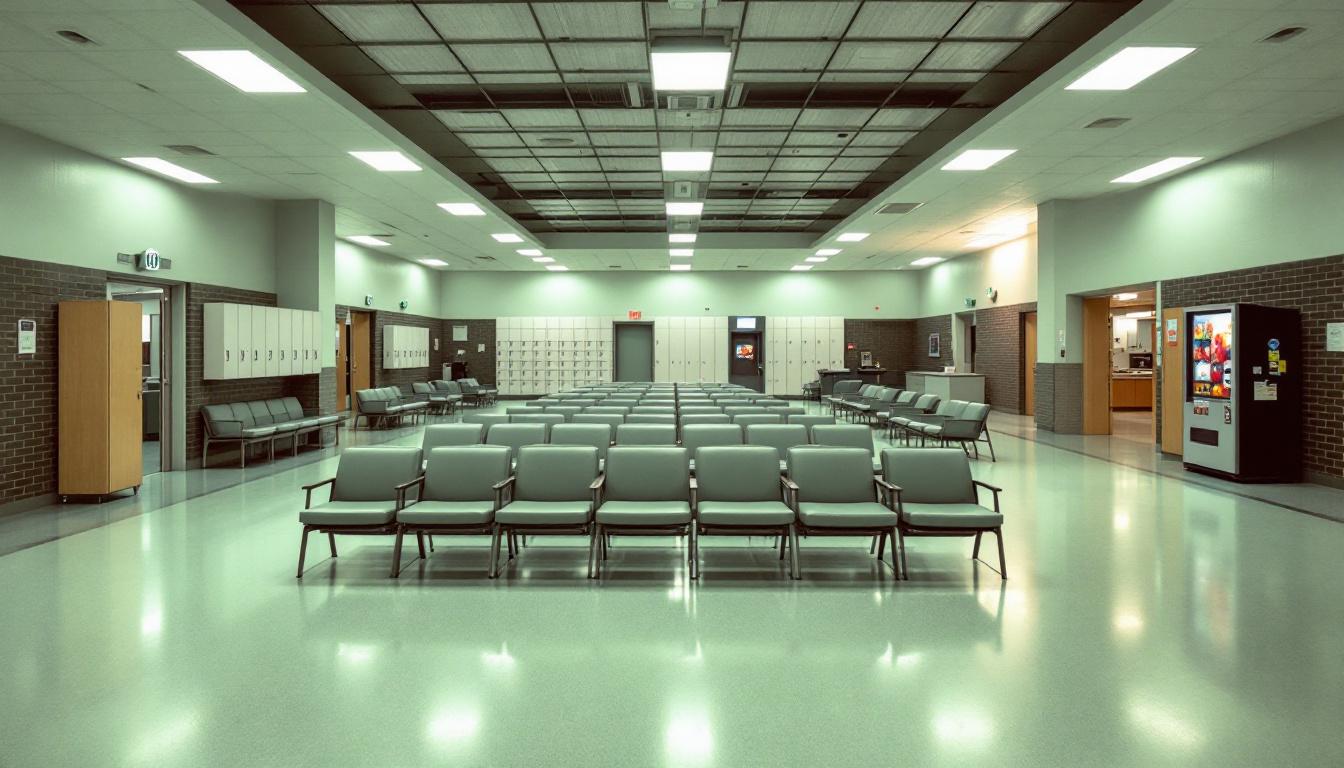 Visitation facilities and waiting area at Platte County Jail