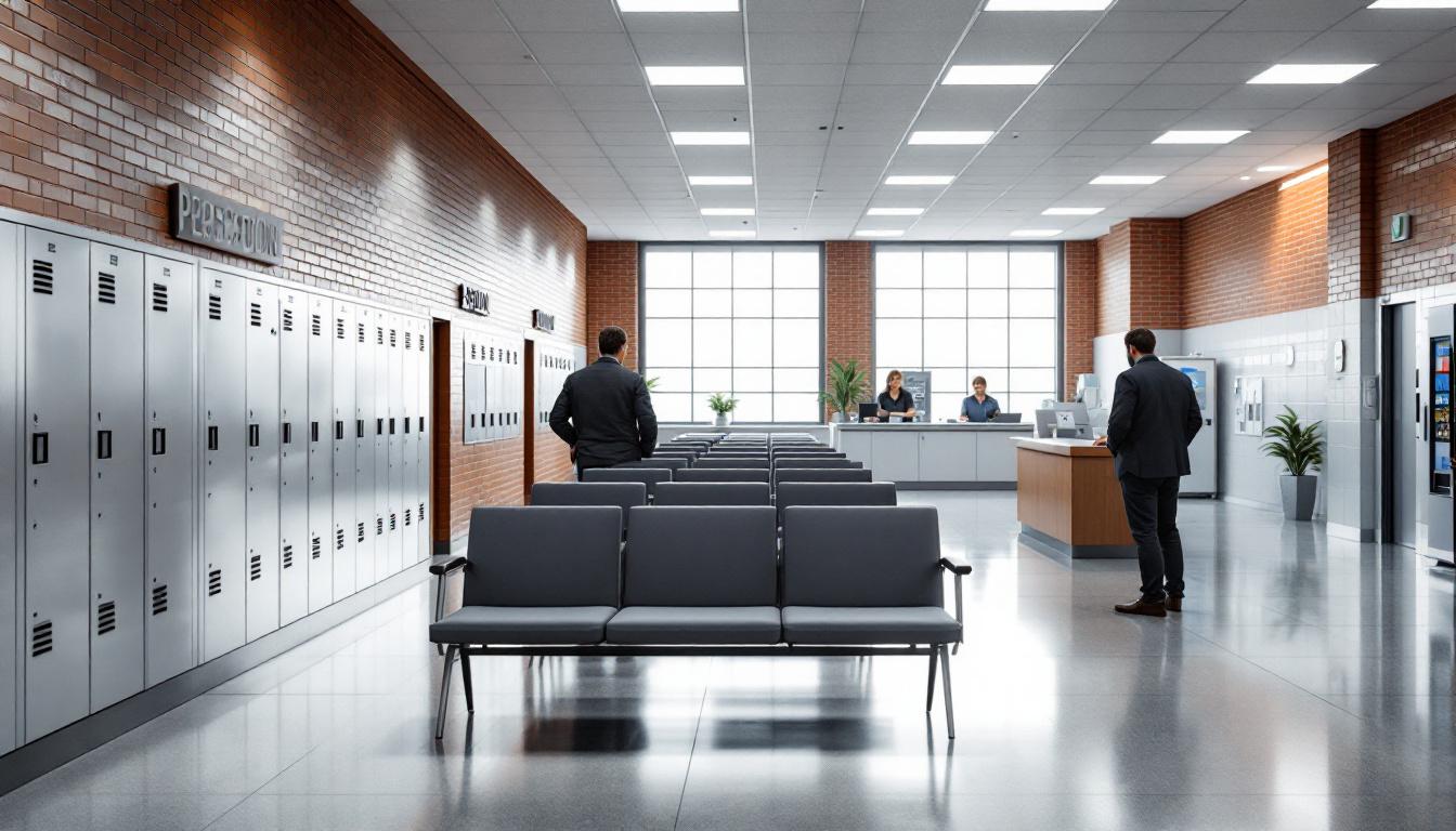Visitation facilities and waiting area at Webster County Detention Center