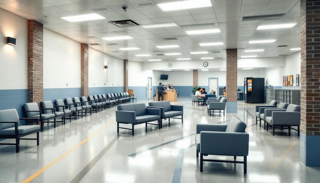 Visitation facilities and waiting area at Chillicothe Correctional Center