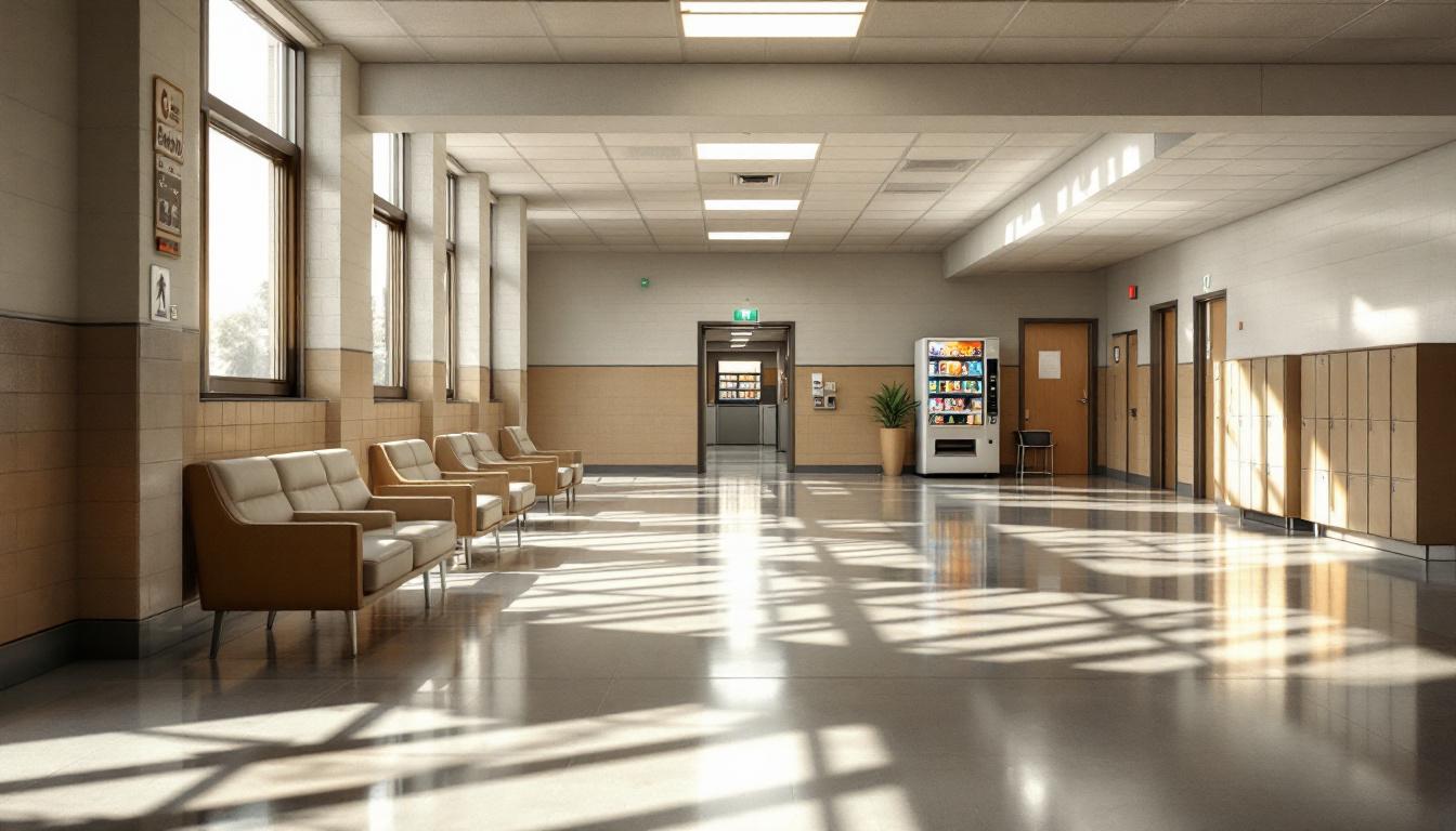 Visitation facilities and waiting area at Macomb County Jail
