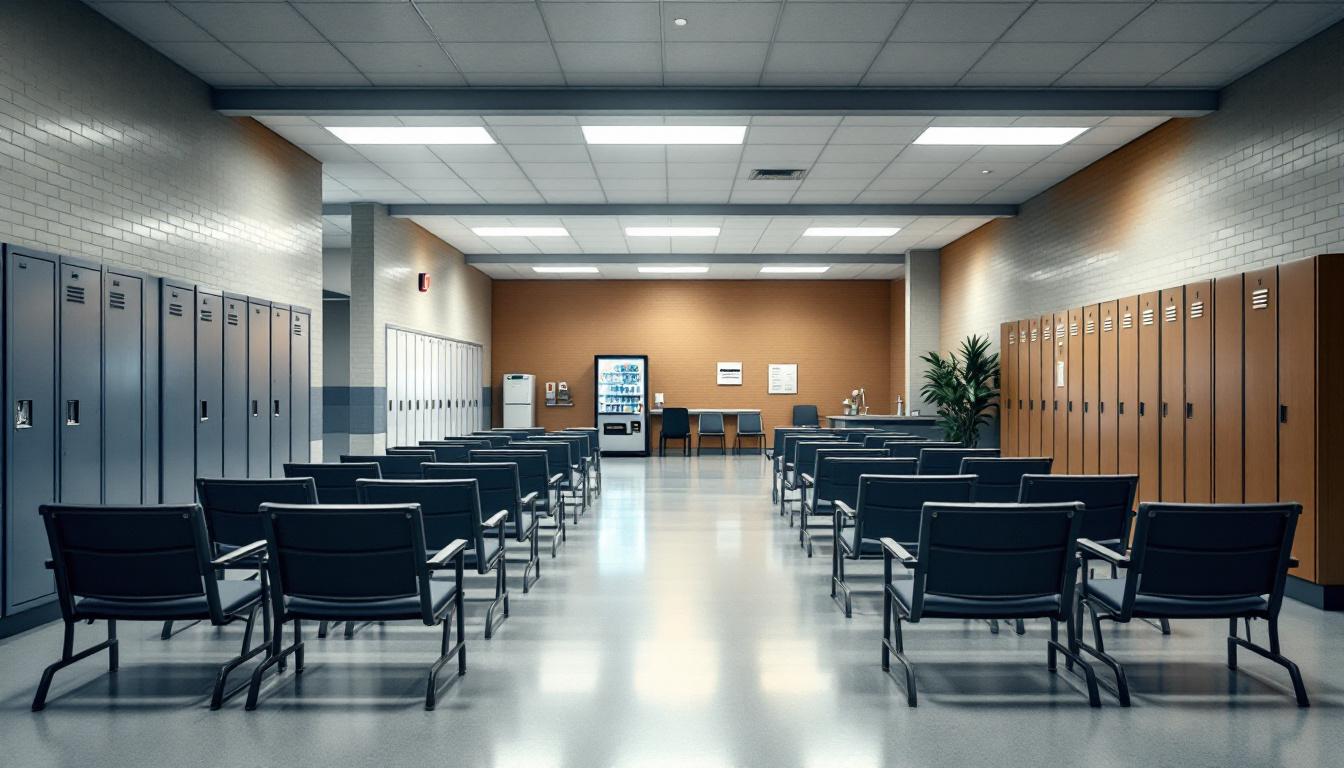 Visitation facilities and waiting area at Algoa Correctional Center