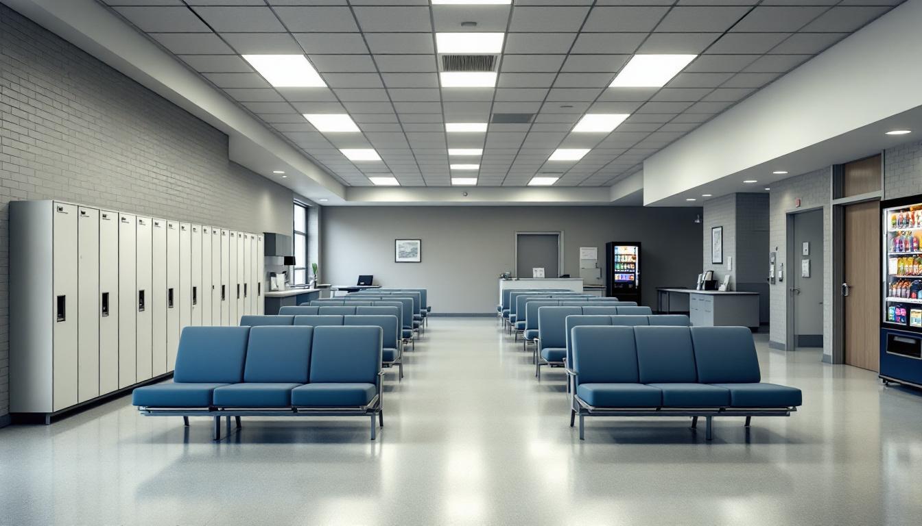 Visitation facilities and waiting area at Camden County Sheriffs Department