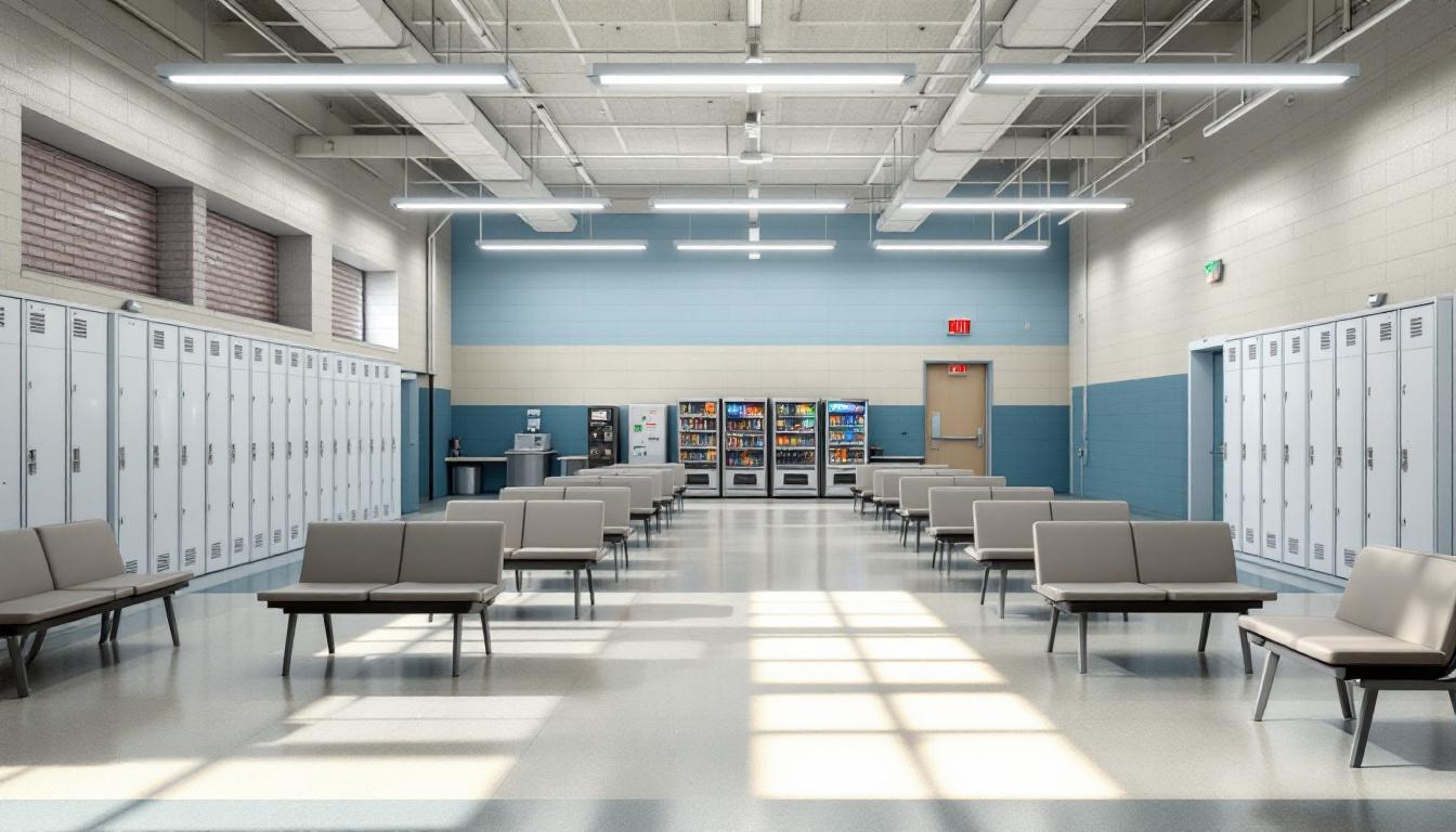 Visitation facilities and waiting area at North Branch Correctional Institution