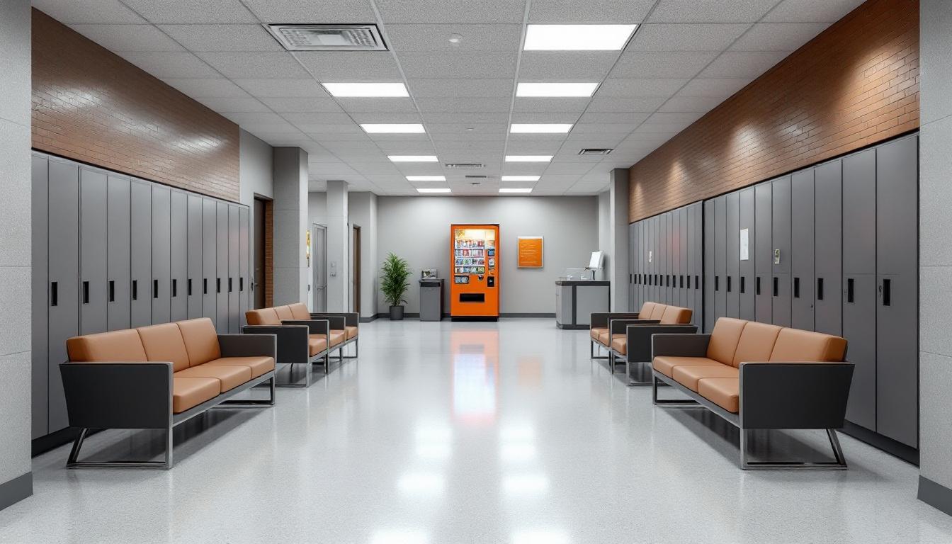 Visitation facilities and waiting area at Mc Donald County Jail