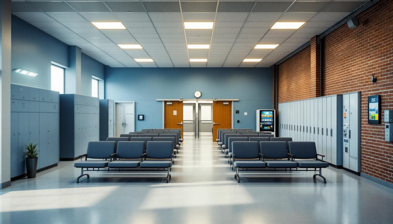 Visitation facilities and waiting area at Saline County Sheriff