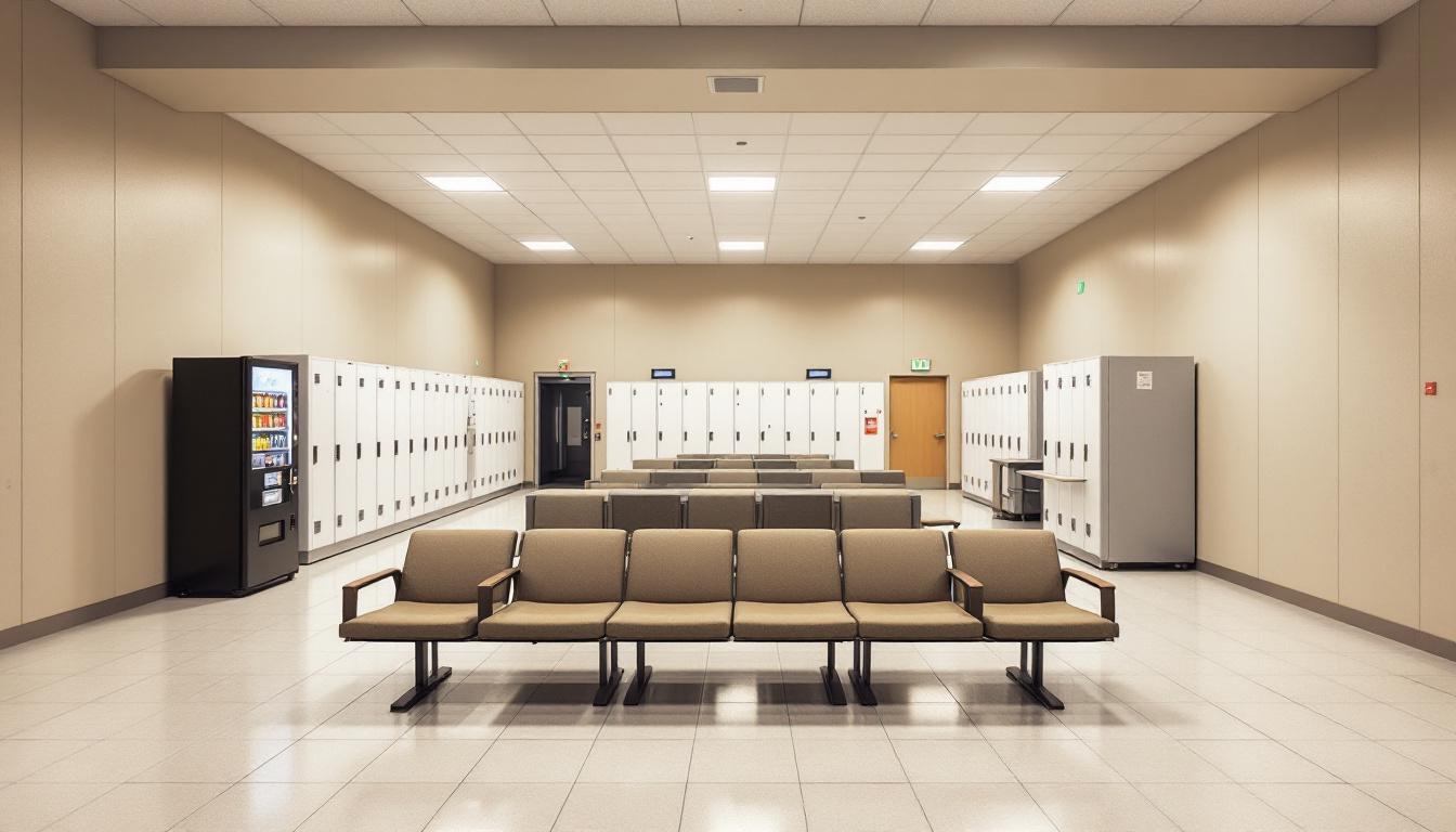Visitation facilities and waiting area at The Jasper County Detention Center